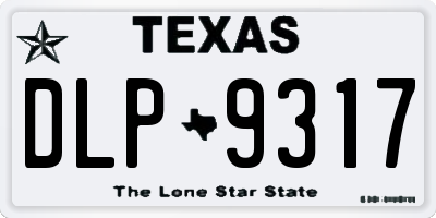 TX license plate DLP9317