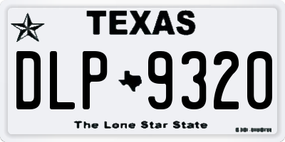 TX license plate DLP9320