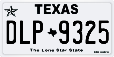 TX license plate DLP9325
