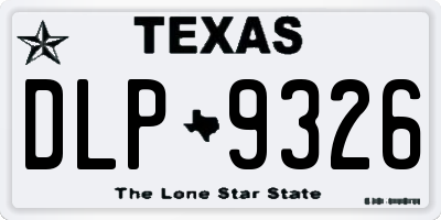 TX license plate DLP9326