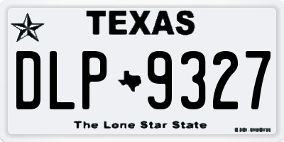 TX license plate DLP9327