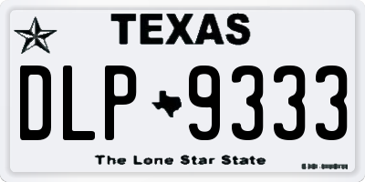 TX license plate DLP9333