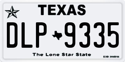 TX license plate DLP9335