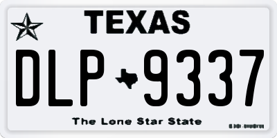 TX license plate DLP9337