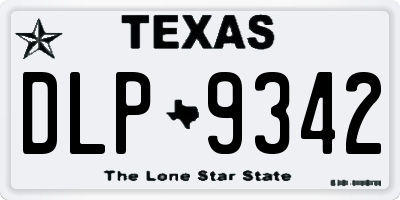 TX license plate DLP9342