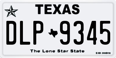 TX license plate DLP9345