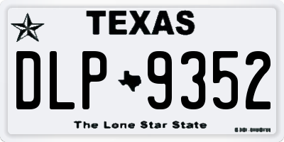 TX license plate DLP9352