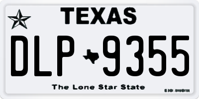 TX license plate DLP9355