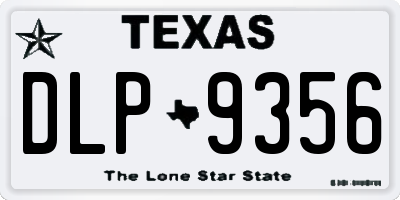TX license plate DLP9356