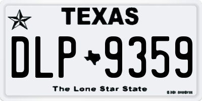 TX license plate DLP9359