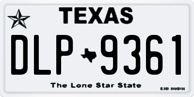 TX license plate DLP9361