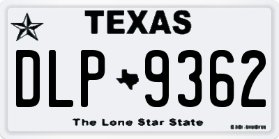 TX license plate DLP9362