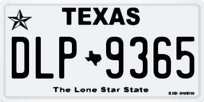 TX license plate DLP9365