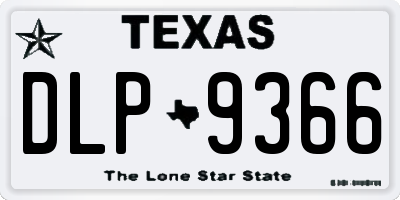 TX license plate DLP9366