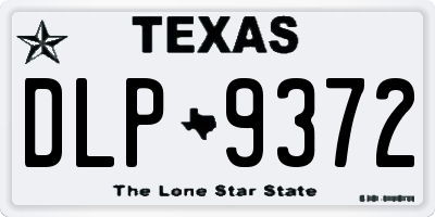 TX license plate DLP9372