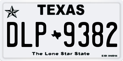 TX license plate DLP9382