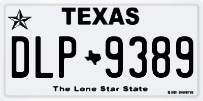 TX license plate DLP9389