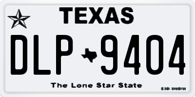 TX license plate DLP9404