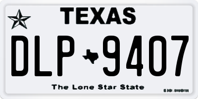 TX license plate DLP9407