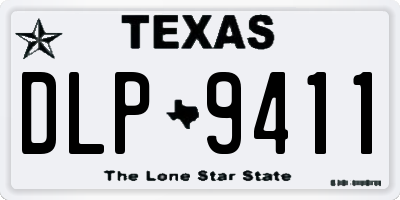 TX license plate DLP9411
