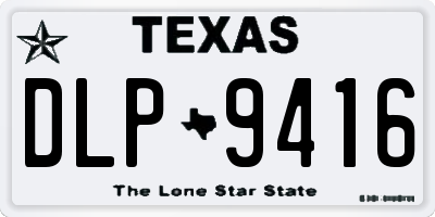 TX license plate DLP9416