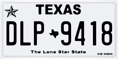 TX license plate DLP9418