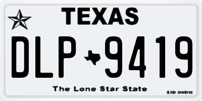 TX license plate DLP9419