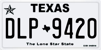 TX license plate DLP9420