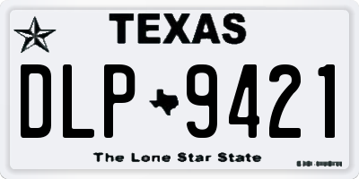 TX license plate DLP9421