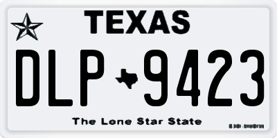 TX license plate DLP9423