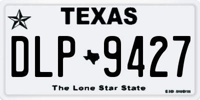 TX license plate DLP9427