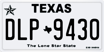 TX license plate DLP9430