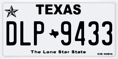 TX license plate DLP9433
