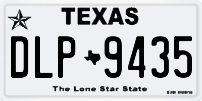 TX license plate DLP9435