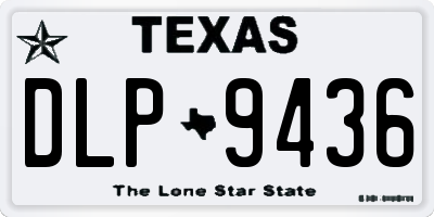 TX license plate DLP9436