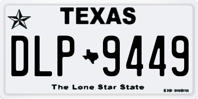 TX license plate DLP9449