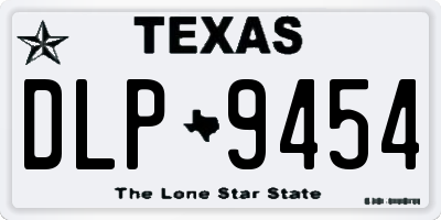 TX license plate DLP9454