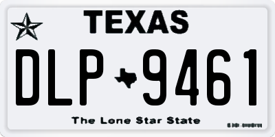 TX license plate DLP9461