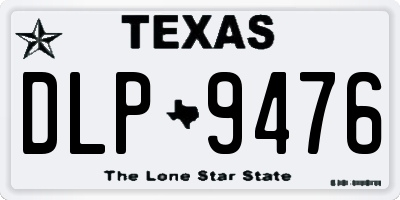 TX license plate DLP9476