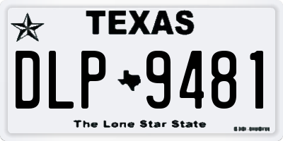 TX license plate DLP9481