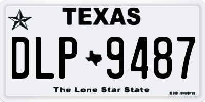 TX license plate DLP9487