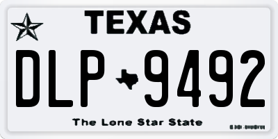 TX license plate DLP9492