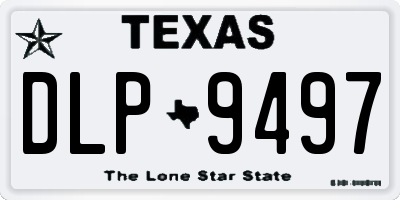 TX license plate DLP9497