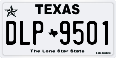 TX license plate DLP9501