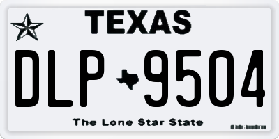 TX license plate DLP9504