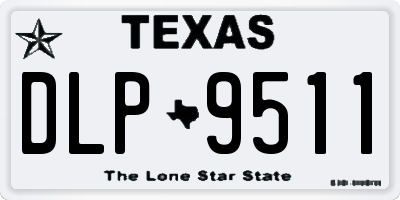 TX license plate DLP9511