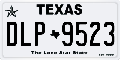 TX license plate DLP9523