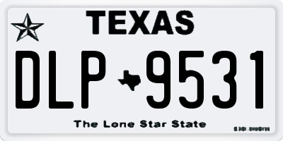 TX license plate DLP9531