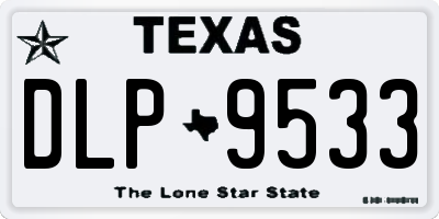 TX license plate DLP9533
