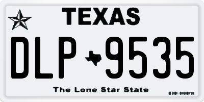 TX license plate DLP9535